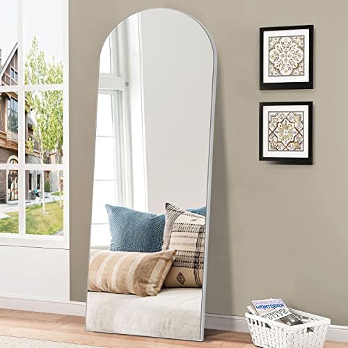 NeuType Arched Full Length Mirror Floor Mirror Wood Frame Modern