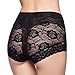 Eve's temptation Janice Women's High Waist Lace Breathable Panties-Black