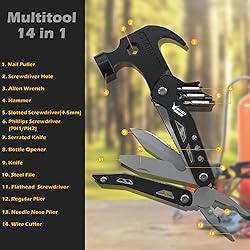 Gifts for Men Dad,14 in 1 Hammer Multitool Pliers
