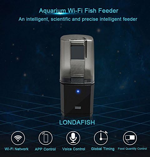 Aquarium Wi-Fi Automatic Fish Feeder - Auto Food Timer for Fish Tank, Black - Image 3
