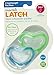 Munchkin Latch Lightweight Infant Orthodontic Pacifier, Blue/Green, 3+ Months, 2 Count