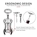 Winged Corkscrew Wine Opener, Bottle Opener Wine Stopper Stainless Steel Premium All-in-one Luxury Corkscrew and Wine Stopper Set Precision Kitchenware
