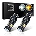 SiriusLED Super Bright White and Amber Switchback 3030 Chipset SMD LED Bulbs with Projector for Car Turn Signal Lights DRL 7440 7441 7443 7444 992