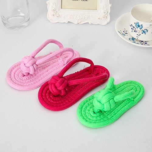MAYN Candy color cotton rope slippers knitted slippers pet cotton rope,16 * 7cm