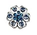 L'VOW Small Size Mixed Color Wedding Bridal Crystal Flower Brooches Pack of12 (Multicolor （2.2-3cm）)