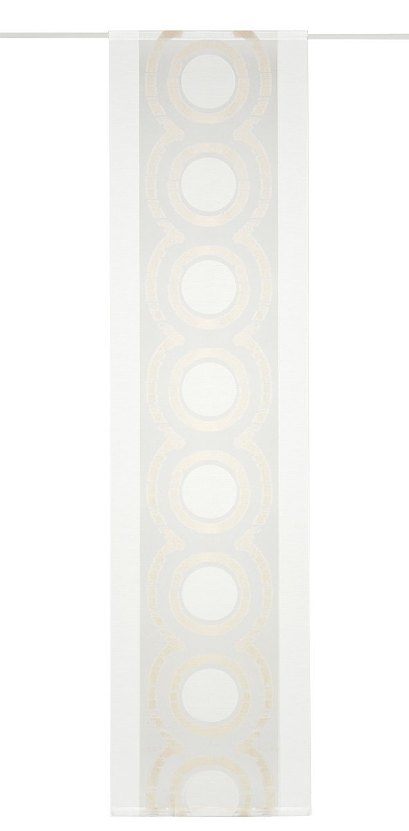 Deko Trends Medio 6236793 77 Panel Curtain Fabric, 245.0 x 60.0 x 245.0 cm, White/Champagne