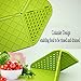 Rinse & Strainer Foldable Cutting Board, Veggies & Fruit Cutting Board, BPA-Free Plastic Multifunctional Cutting Board Mat (Green)
