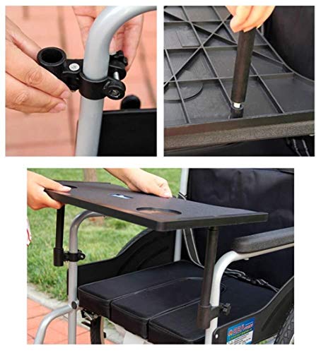 Wheelchair Tray,Wheelchair Tray Table with Drink Holder Portable Wheelchair Accessories Universal Trays Desk Fit for Manual Powered Or Electric Wheelchairs