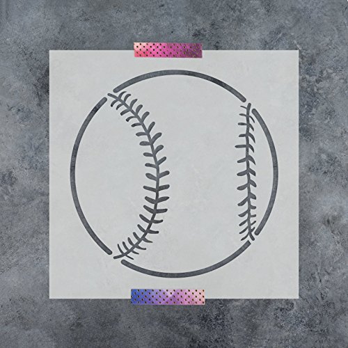 Baseball Stencil Template - Reusable Stencil with Multiple Sizes Available