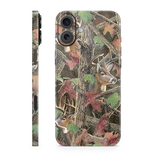 Glossy Glitter Phone Skin Compatible with Apple iPhone 16 Plus - Buck Camo - Pr…