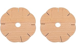 Ciieeo 2pcs DIY Handicraft Crafts Wooden Plate Round Wire Knitting Poratble Weaving Square Thread Tool for Yarn Loom Bracelet Kumihimo Rope Device Fine Braiding Board Braid Tools Disc