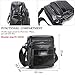 Contacts Genuine Leather Men Messenger Crossbody Shoulder Bag Travel Handbag Black