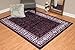 United Weavers Dallas Baroness Area Floor Rug - Plum, 5x8, Modern Indoor Area Rug with Bordered Pattern, Jute Backing