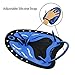Global-store Professional Swim Training Paddles Hand Paddles Power Paddles Swimming Training Aid Flat Paddles for Children (Blue, S)