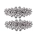 Frcolor 2pcs Crystal Bridal Hair Clip Retro Silver Hairpin Rhinestone Hair Barrette