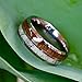 Natural Deer Antler Ring with Koa Wood Inlay - Mens Band, Womens Wedding Ring Titanium Hunter Ring Band