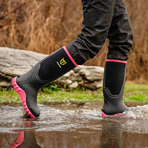 TIDEWE Rubber Boots for Women MultiSeason, Waterproof Rain Boots with