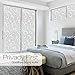 rabbitgoo Window Privacy Film, Decorative Static Cling Frosted Glass Film, Non-Adhesive Privacy Window Stickerfor Home Bathroom, Removable & Reusable, Flower Pattern, 35.4 x 78.7inches