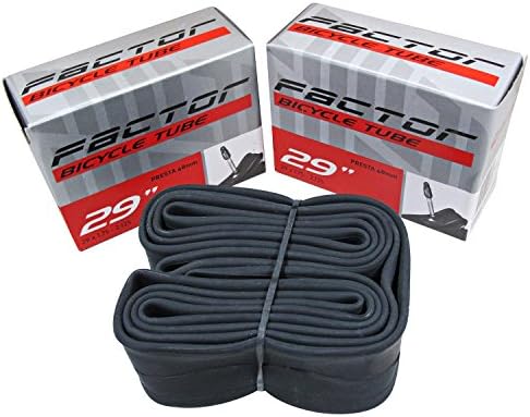 Factor Bicycle Inner Tubes 29 x 1.75-2.125, Presta Valve 48mm (2 Pack) for 29er Mountain Bikes MTB
