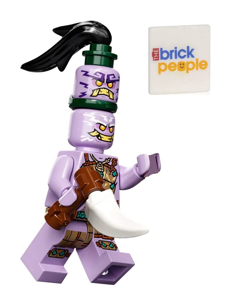 LEGO Ninjago PoulErik Mini Figure with 2 Heads Dagger and Tribal Shield
