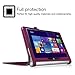 Fintie Lenovo Yoga Tablet 2 10 Folio Case Cover with Auto Sleep / Wake Feature (Fit Lenovo Yoga Tablet 2 10-Inch Android and Windows Version), Purple