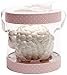 C.R. Gibson Pink and White Sheep Ceramic Coin Piggy Bank, 6.5'' x 4.5'' x 5'', 1 Piece