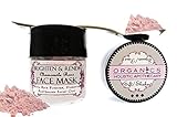 BRIGHTEN & RENEW Facial Cleansing Grains and Face Mask with Rice Powder, Australian Pink Caly, Organic Hisbiscus, Chamomile and Rose Geranium FACE CLEANSER