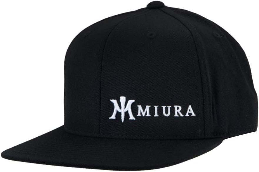 Miura Flexfit 110 Snapback Golf Cap Black Adjustable