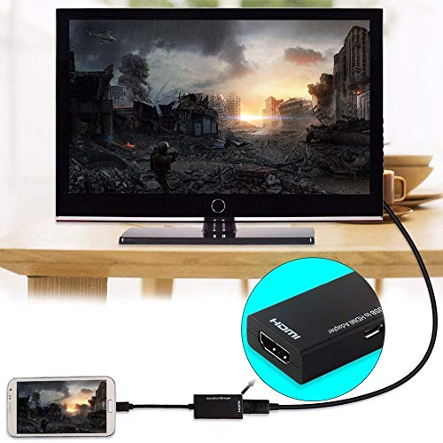 Micro USB to HDMI,ZAMO 5 Pin to 11 Pin Converter Compatible Android Smart Phones and Tablets,Support 1080P High Definition Resolution