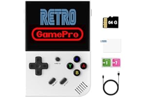 RETRO GAMEPRO RG35XX Plus Retro Handheld Game Console , Support HDMI TV Output 5G WiFi Bluetooth 4.2 , 3.5 Inch IPS Screen Linux System (Anbernic RG35XX Plus White)