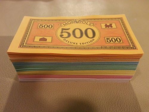 Monopoly Money Deluxe edition cash 10 of each bill All new bills