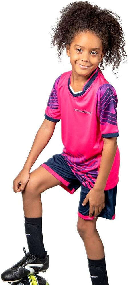 PAIRFORMANCE Boys' Soccer Jerseys Sports Team Training Uniform Age 6-12 Boys-Girls Youth Shirts and Shorts Set Indoor Soccer.: Clothing