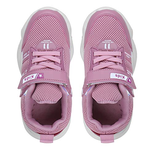 Vivay Kids Girls Sneakers Lightweight Casual Athletic Tennis Walking Shoes for Girls (Little Kid/Big Kid) Pink Size 2 Little Kid