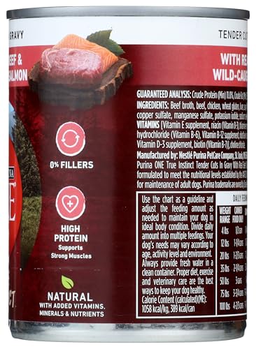 PURINA ONE® SMARTBLEND® TRUE INSTINCT BEEF & SALMON WET TENDER CUTS IN GRAVY DOG FOOD
