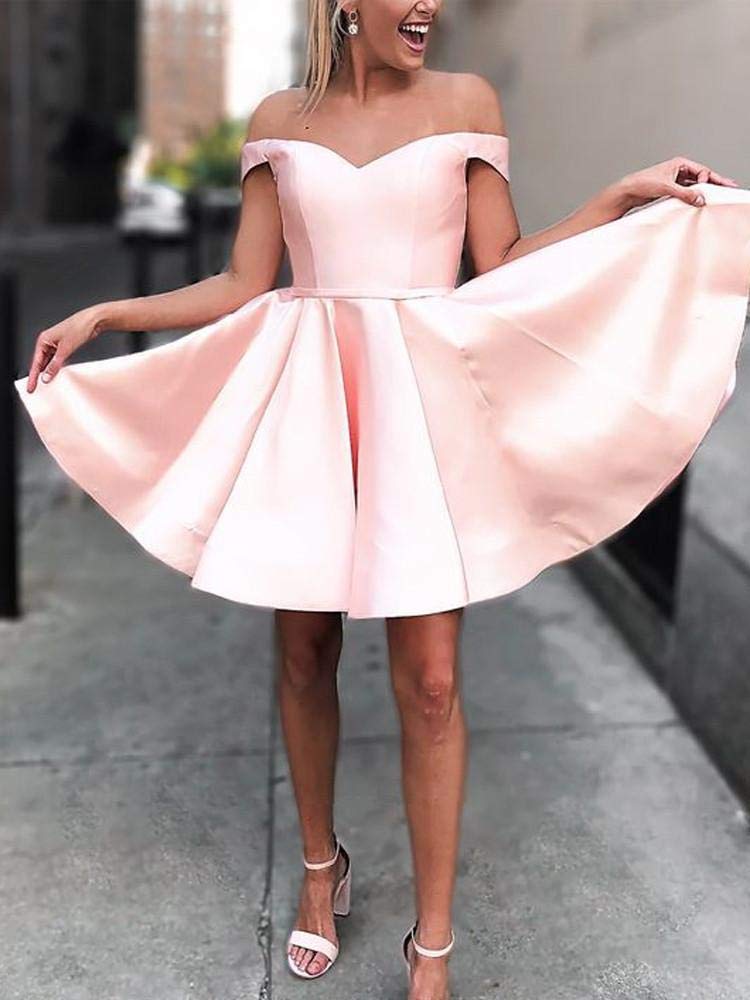 off the shoulder homecoming dress