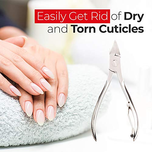 Titania Germany Stainless Toenail & Fingernail Nipper - Nickel Plated Toe Nail & Finger Nail Trimmer with Sharp Cutting Edges For Tough Thick Nails - For Beauty & Grooming Needs
