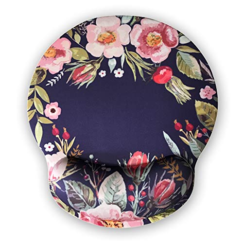 Ergonomic Mouse Pad with Wrist Support,Dooke Cute Wrist Pad with Non-Slip Rubber Base for Computer, Laptop, Home Office Gaming, Working, Easy Typing & Pain Relief Flower - Thumbnail 7