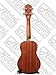 Left Hand Oscar Schmidt Concert Ukulele , Mahogany, Lefty, OU2LH, Includes: EXTRA Set of Aquila Nylgut 7U Strings, Digital Clip-On-Tuner, HP Padded Gig Bag & TMS Polishing Cloth