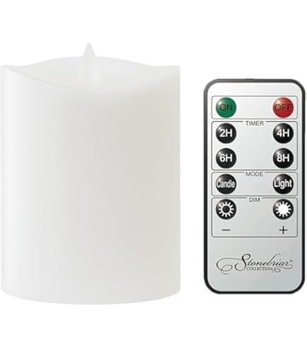 HjingChen Lot De 2 Bougies LED étanches Sans Flamme Avec Télécommande