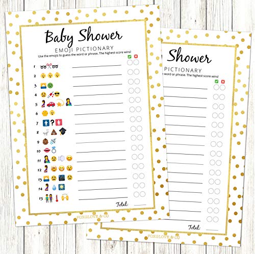 30 Emoji Pictionary Baby Shower Games Cute Fun Baby Shower Game
