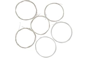 Toyvian Universal Oud Strings Set, 6pcs Nylon Silver Copper Alloy Wound, Replacement Strings for Oud