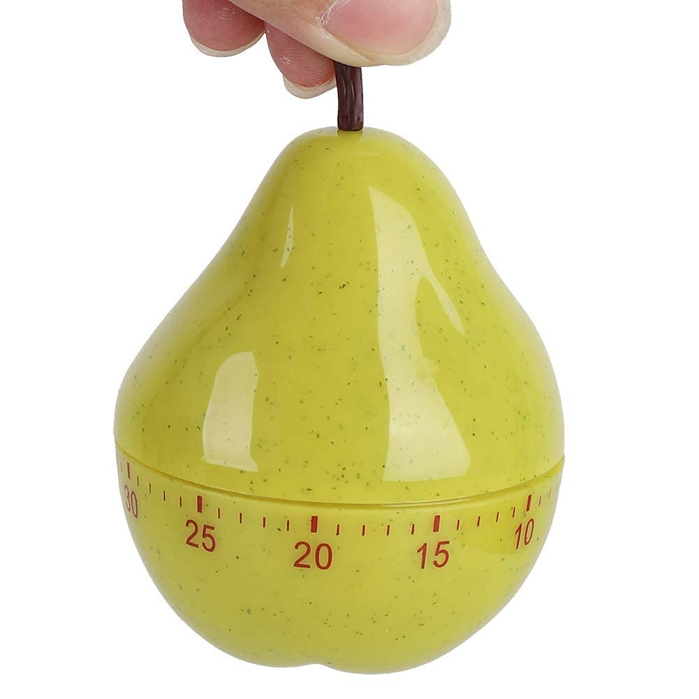 Sour Pear Kitchen Timer 60 Minute Wind Up Cooking Timer Mechanical Rotating Alarm Reminder Countdown Timer Gift for Cooking Baking