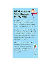 Sovereign Plata Bio-active Plata Hydrosol para niños Para Daily Immune support – 10 ppm, 2oz (59ml) – Fine Mist spray