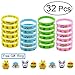 Kids Silicone Bracelets, WEST BAY 32Pcs Rubber Wristbands 8Pcs Halloween Birthday Party Festival Silicone Ring for Kids