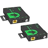 Monoprice Blackbird 4K60 HDMI 70m Extender Via a Single CAT6/6a Ethernet Cable, HDMI 2.0b and HDCP 2.2, Zero‑Latency, Audio Extraction, 18Gbps