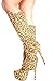 Lolli Couture SUEDE MATERIAL SIDE ZIPPER BELT ACCENT KNEE HIGH HEEL PLATFORM BOOTS