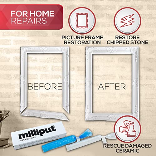 Milliput Plumbers Putty 10 Piece Set, Superfine White with Sculpting