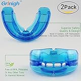 Grinigh 2018 Upgraded Anti Snoring Aids Mouthpiece Snore Reducing 2 Pack for Natural and Comfortable Sleep