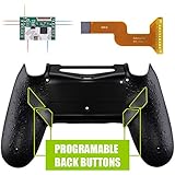 eXtremeRate Dawn Programable Remap Kit for PS4 Controller with Mod Chip &amp; Redesigned Back Shell &amp; 4 Back Buttons - Compatible with JDM 040/050/055 - Textured Black