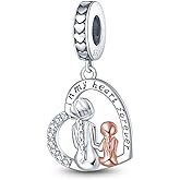 Pandach 925 Sterling Silver About Mother Beads Charms Fits Charm Bracelet and Necklace for Women Bangle Mother's Day Gifts for MOM Friends